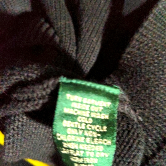 Lauren Ralph Lauren black 100 percent cotton high Neck Pullover sweater Sz Med - Picture 3 of 8